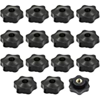15 tuercas con mango de estrella M8 x 38 mm- de plástico- rosca interior a través del agujero de estrella- tornillo…